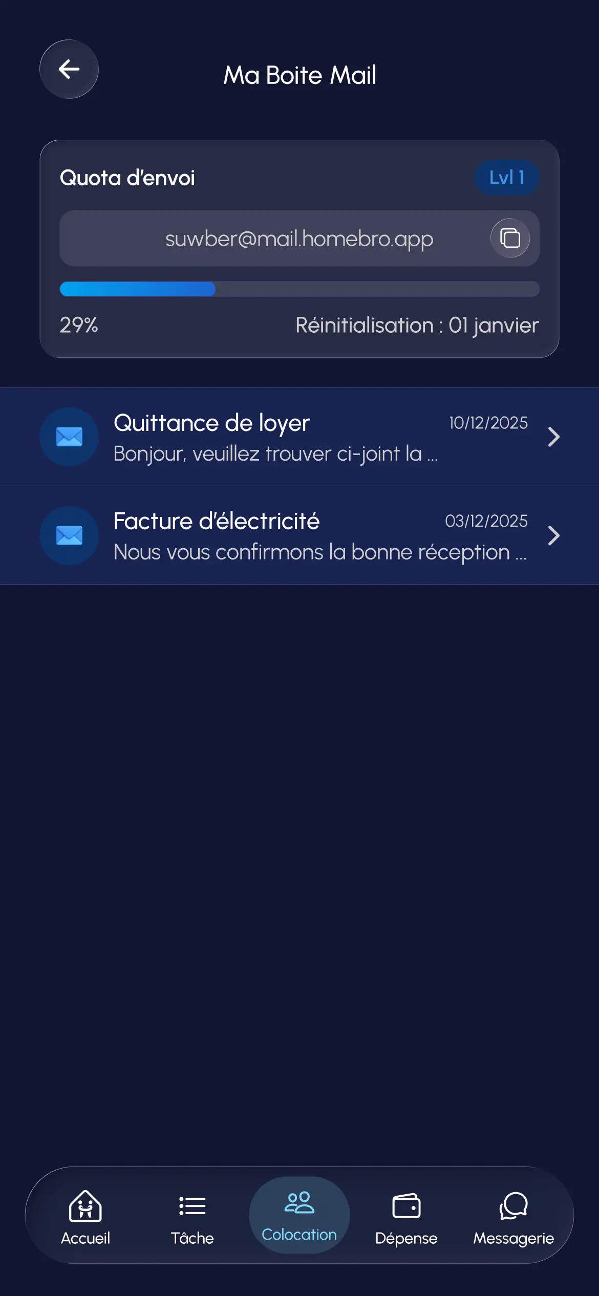 Page colocation - Application Homebro